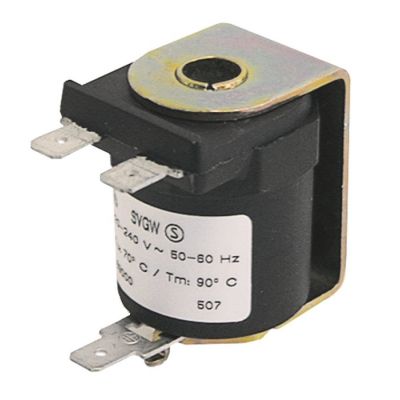 Bobina electrovalva A.u.k. Muller  230V, H 39,5 mm, diametrul int. 8,2 mm, conectori 6,3 mm - 371017