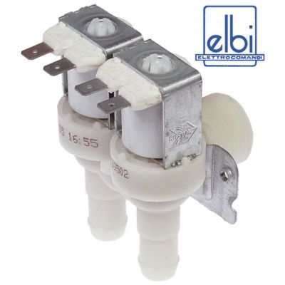 solenoid valve double angled 230V inlet ¾" outlet 13,5mm t.max. 90°C duty cycle 100% ELBI