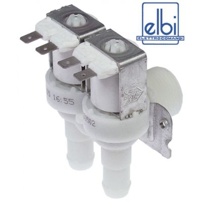 Electrovalva dubla unghiulara 230V, intrare 3/4", iesire 14 mm, deschidere nominala DN10, ELBI - 373020