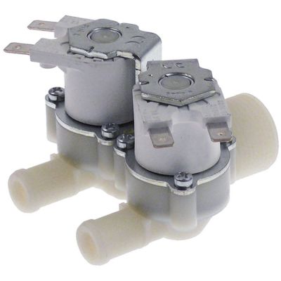 Electrovalva dubla 230 V, intrare 3/4" iesire 13 mm, plastic - 374022