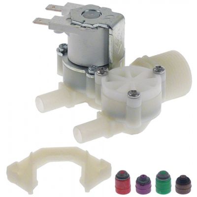 Electrovalva R65110230, cu 2 iesiri, 230 V, intrare 3/4" mm, iesire 10 mm, plastic - 374032