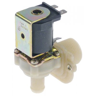 solenoid valve single angled 230V inlet 3/4" outlet 14,5mm DN10 t.max. 90°C duty cycle 100%