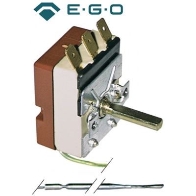 Termostat 50-250°C, contact 16A, bulb ø 3,1 x 208 mm, capilar 1130 mm, EGO 55.13043.010, 5513043010 - 375010