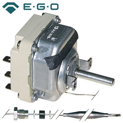 Termostat, temperatura maxima 110 °C, gama temperatura 32-110 °C, 3 contacte, 16 A, senzor ø 6 mm, lungime senzor 138 mm - Cod 375021