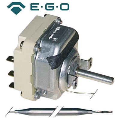 Termostat 50-300 °C, 3 contacte, 16 A, bulb ø 6 x 77 mm, capilar 2980 mm - 375025
