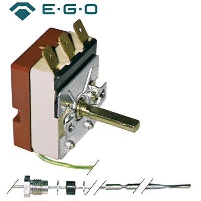 Termostat 50-250°C, contact 1CO, 16A, bulb ø 3,1x160 mm, niplu M9 - 375041