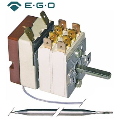 Termostat cu intrerupator 30-110°C, contact 16A, bulb ø 6 x 113 mm, lungime capilar 830 mm - 375053