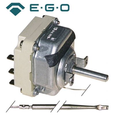 Termostat trifazic 50-300 °C, cu 3 contacte 16 A, senzor ø 4 x 292 mm, capilar 1440 mm - 375056