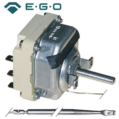 Termostat trifazic 60-300°C, 3 contacte 16A, dimensiuni bulb ø 4 x 128 mm, lungime capilar 880 mm - 375057