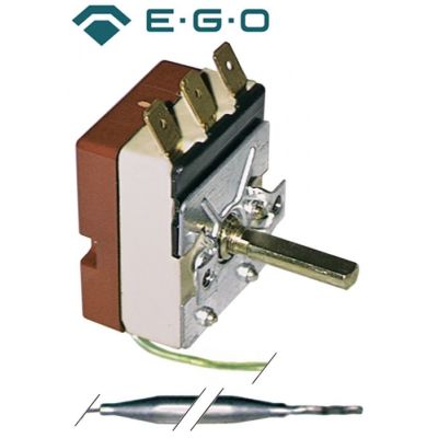 Termostat 60-180 °C, contact 16 A, 250 V, capilar 2250 mm, bulb ø 6 x 90 mm, presetupa M9x1 - 375086