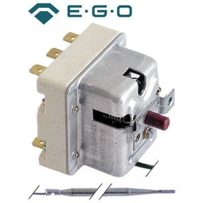 Termostat de siguranta 365°C, cu 2 contacte 16 A, bulb ø 4 x 120 mm lungime tub capilar 1170 mm - 375090