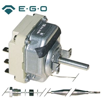 Termostat 90-180°C, cu 3 contacte, bulb ø 6x130 mm, lungime capilar 900 mm, presetupa M10x1, EGO 5534032858, 55.34032.858 - 375091