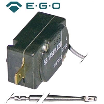 Termostat 318 °C, contact 12 A, bulb ø 4 x 111 mm, lungime tub capilar 530 mm, racord M9x1 - 375093