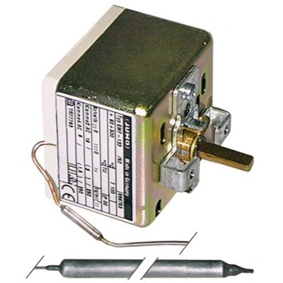 Termostat trifazic pizza 20-500 °C, JUMO TYP EMF-133, contacte 3CO, 16 A, senzor ø 8 x 155 mm - 375103