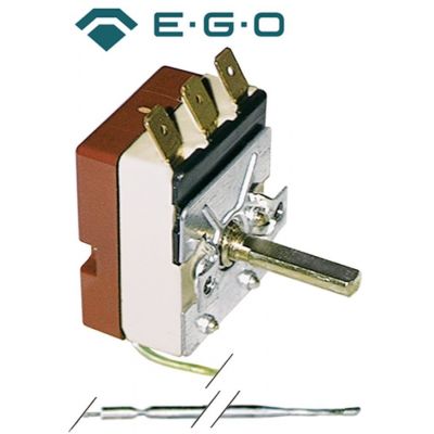 Termostat 32-90°C, contact in comutatie 1CO, 16A, senzor ø 6 x 129 mm, capilar 710 mm - 375130