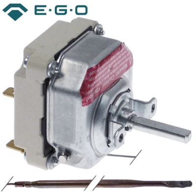 Termostat trifazic 50-500°C, 3 contacte 16A, bulb ø 3.8 x 225 mm, capilar 1200 mm, EGO 55.34093.800 - 375132