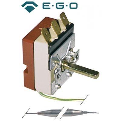 Termostat, temperatura maxima 85 °C, gama temperatura 30-85 °C, 1 contact, 16 A, senzor ø 6 mm, lungime senzor 113 mm - Cod 375145