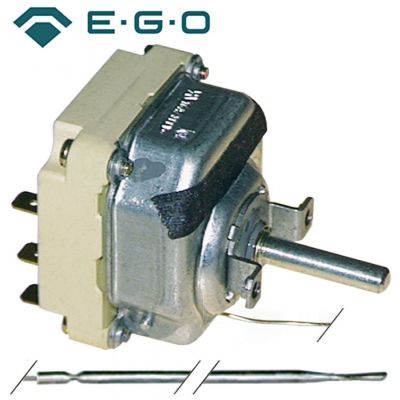 Termostat 50-298°C, cu 3 contacte 16A, bulb ø 3 x 219 mm, lungime capilar 900 mm, EGO 55.34059.802 - 375183