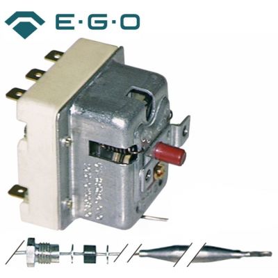 Termostat, 139 °C, 3 contacte, 2x20/1x0,5 A senzor ø 6 mm, lungime senzor 77 mm - Cod 375208