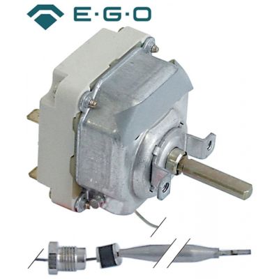 Termostat, temperatura maxima 93 °C, gama temperatura 30-93 °C, 2 contacte, 16 A, senzor ø 6 mm, lungime senzor 173 mm - Cod 375212