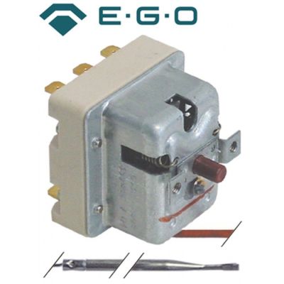 Termostat de siguranta 350°C, cu 3 contacte 20A, bulb ø 3x188 mm, lungime tub capilar 900 mm, EGO 55.32562.808 - 375228