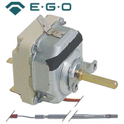 Termostat, temperatura maxima 270 °C, gama temperatura 55-270 °C, 3 contacte, 16 A, senzor ø 3 mm, lungime senzor 219 mm - Cod 375230