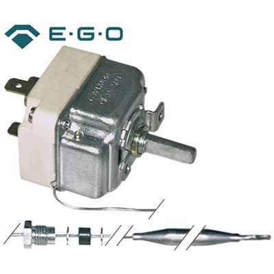 Termostat, temperatura maxima 90 °C, gama temperatura 30-90 °C, 1 contact, 16 A, senzor ø 6 mm, lungime senzor 130 mm - Cod 375231