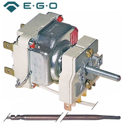 Termostat cu intrerupator, reglaj pe 2 temperaturi 100-615 °C si 100-645 °C, 2 contacte, EGO 55.34683.010 - 375246