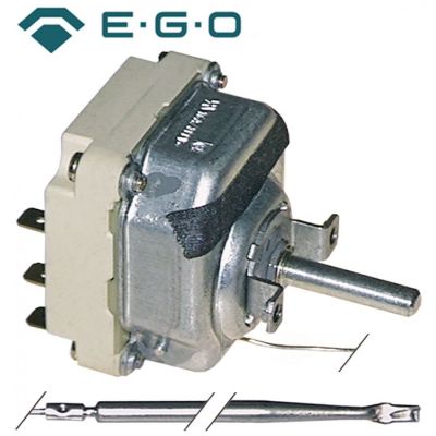 Termostat, temperatura maxima 295 °C, gama temperatura 75-295 °C, 3 contacte, 16 A, senzor ø 4 mm, lungime senzor 92 mm - Cod 375268
