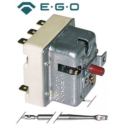 Termostat de siguranta 345°C, cu 3 contacte 20 A, bulb ø 4 x 120 mm, lungime capilar 900 mm, EGO - 375279