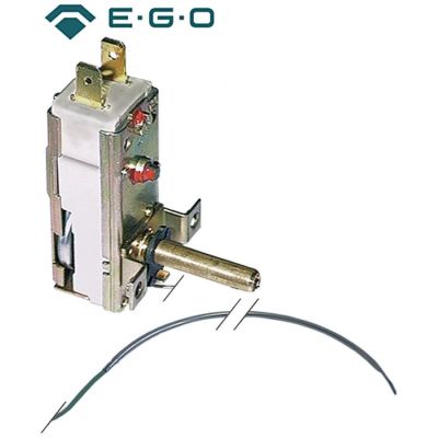 Termostat reglabil 35-128°C, contact 1 ND, 16 A, senzor curbat ø 3,1 x 174 mm, EGO 55.14022.100 - 375300