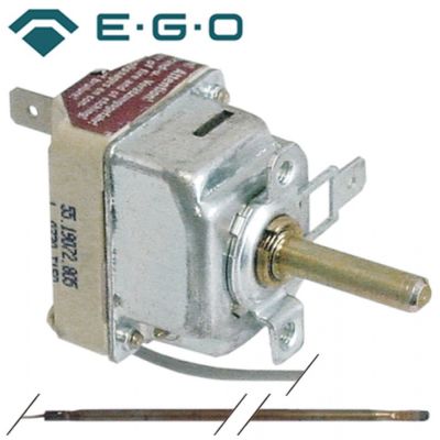Termostat, temperatura maxima 415 °C, gama temperatura 65-415 °C, 1 contact, 16 A, senzor ø 3,9 mm, lungime senzor 228 mm - Cod 375330