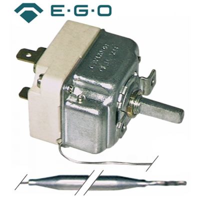 Termostat 45-255 °C, contact 16 A, senzor ø 6 x 74 mm, capilar 900 mm, EGO - 375336