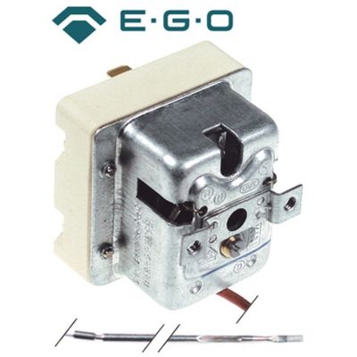 Termostat de siguranta 325°C, cu 1 contact 0,5A senzor ø 3x188 mm, lungime tub capilar 900 mm, EGO 55.32562.828, cu rearmare automata - 375357