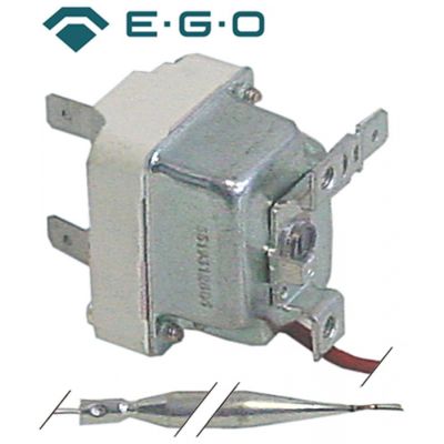Termostat, temperatura maxima 55°C, gama temperatura fixa 55°C, 1CO, 16 A, senzor ø 6 mm - Cod 375360