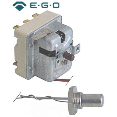 Termostat, 225 °C, 3 contacte, 20 A, senzor ø 11 mm, lungime senzor 26 mm, lungime tub capilar 890 mm - Cod 375372