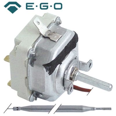 Termostat trifazic friteuza 100-180 °C, cu 3 contacte 16 A, bulb ø 6 x 131 mm, capilar lungime 2000 mm, EGO 5534039800 - 375385