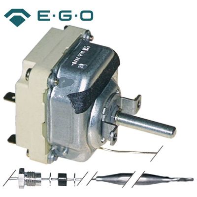 Termostat trifazic 95-180°C, 3 contacte 16A, senzor ø 6x133 mm, presetupa M10x1, EGO 5534035130, 55.34035.130 - 375410