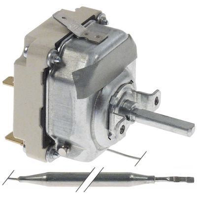Termostat 30-93 °C, cu 3 contacte 16 A, senzor ø 6x129 mm, capilar 1480 mm, presetupa M10 - 375411