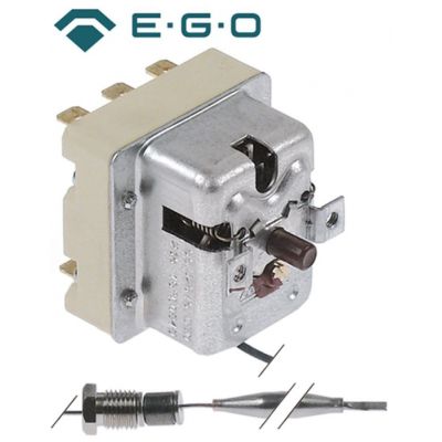 Termostat de siguranta trifazic 105 °C, cu 3 contacte 20 A, senzor ø 6 x 94 mm, lungime tub capilar 1490 mm, presetupa M9 - 375431