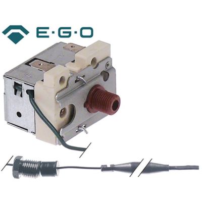 Termostat de siguranta TH104, 230°C, contact 16A, senzor ø 6 x 77 mm, capilat 1160 mm, presetupa etansare M9 - 375432