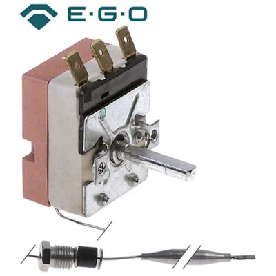 Termostat, temperatura maxima 93°C, gama temperatura 30-93°C, 1 contact, senzor ø 6 mm, lungime senzor 98 mm - Cod 375440