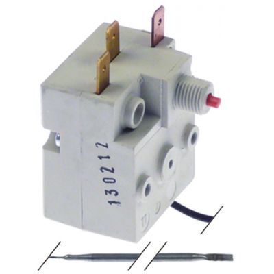 Termostat de siguranta 200°C, contacte 1CO, 20 A, senzor ø 3,3 x 190 mm - 375478