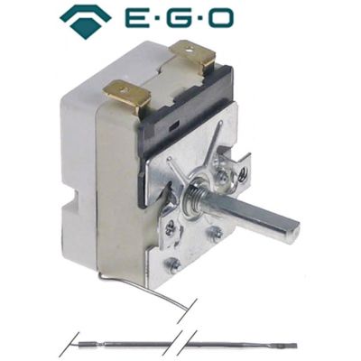 Termostat 50-320°C, contact 16A, 250V, bulb ø 3 x 160 mm, EGO 55.13069.500 - 375505