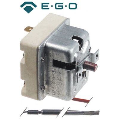 Termostat, temperatura maxima 120 °C, 1 contact, 0,5 A, senzor ø 4 mm, lungime senzor 120 mm, lungime tub capilar 2500 mm - Cod 375537