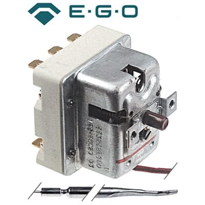 Termostat, 125°C, 3 contacte, 0,5 A, senzor ø 4 mm, lungime senzor 120 mm, lungime tub capilar 900 mm - Cod 375541