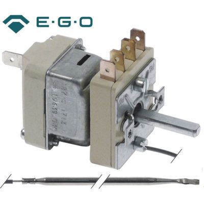 Termostat friteuza cu intrerupator 90-185 °C, 1 contact, 0,5 A, bulb ø 4 x 235 mm, lungime capilar 2420 mm - 375584