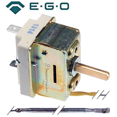 Termostat 96-282 °C, contact 16 A, bulb ø 3,03 x 196 mm, lungime capilar 1240 mm - 375665