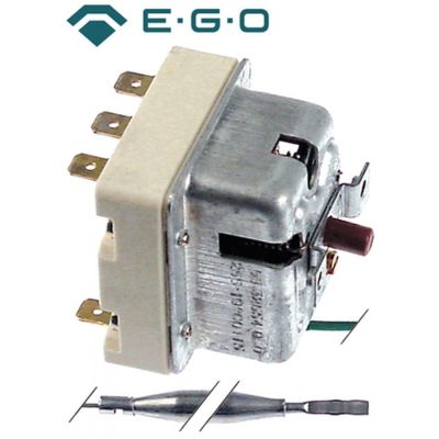 Termostat de siguranta 255°C, 3 contacte 20A, senzor ø 6 x 77 mm, lungime tub capilar 1490 mm - 375694