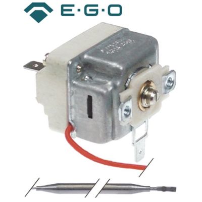 Termostat reglabil fara ax 19-90 °C, contact in comutatie 1CO, 16 A, bulb ø 6 x 129 mm, capilar 2970 mm - 375696